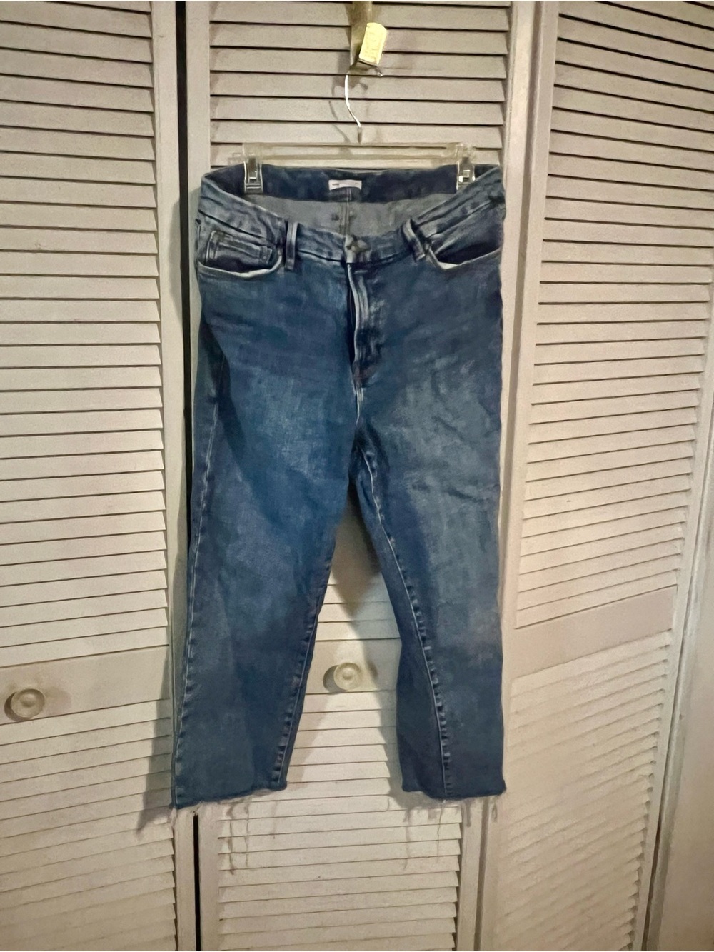 Good American women Slim Straight Jeans in Blue Wash